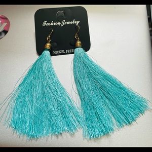 Turquoise fringe earrings